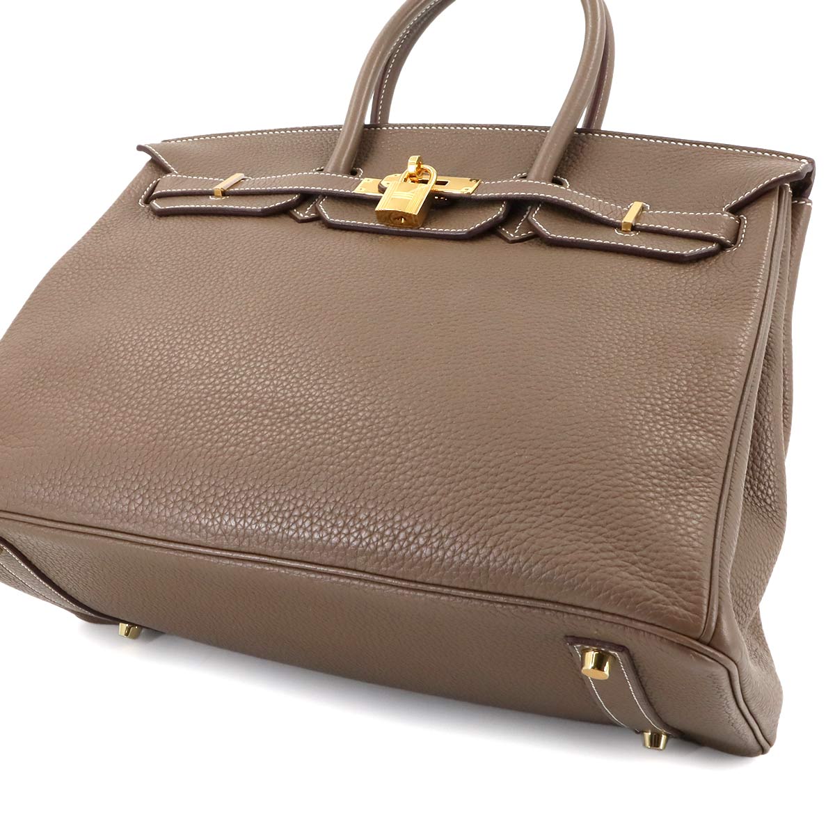 Birkin 35 Togo Etoupe Hand Bag Purse Beige