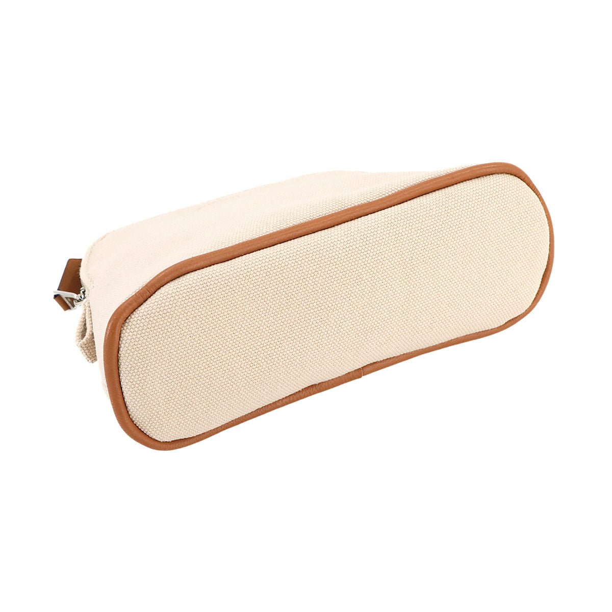 Bolide Pouch Mini Mini Cotton Canvas Leather Beige Purse