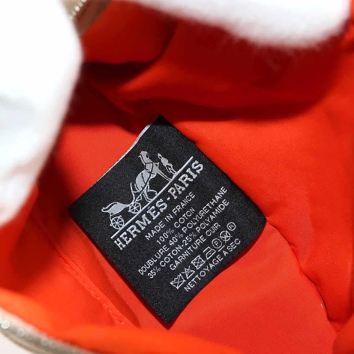 Bolide Pouch Mini Mini Cotton Canvas Leather Beige Purse