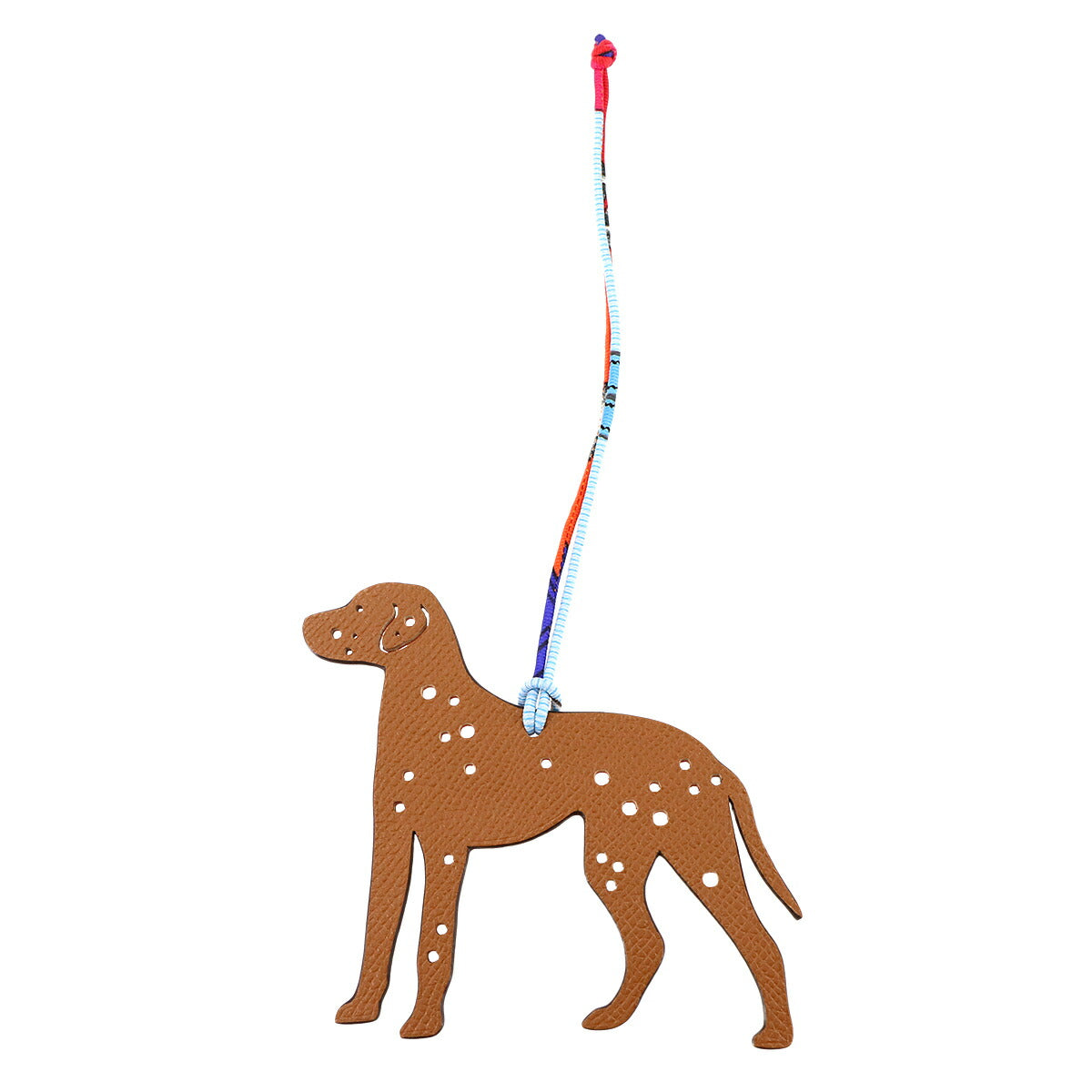 Petit H dalmatian Bag Charm Epsom Togo Gold Red