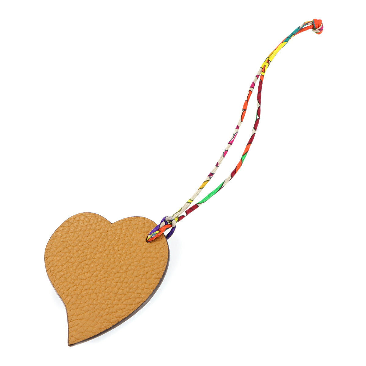 Petit H Heart Bag Charm Epsom Togo Gold Bleu Zanzibar
