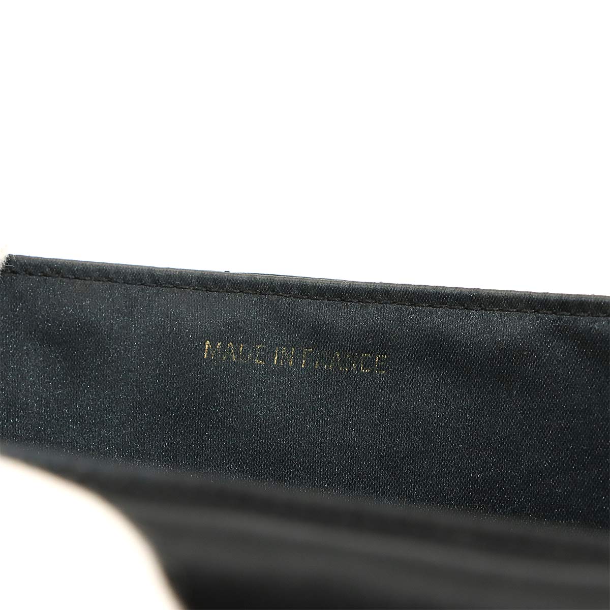 Chain Shoulder Bag Satin Black Vintage Purse