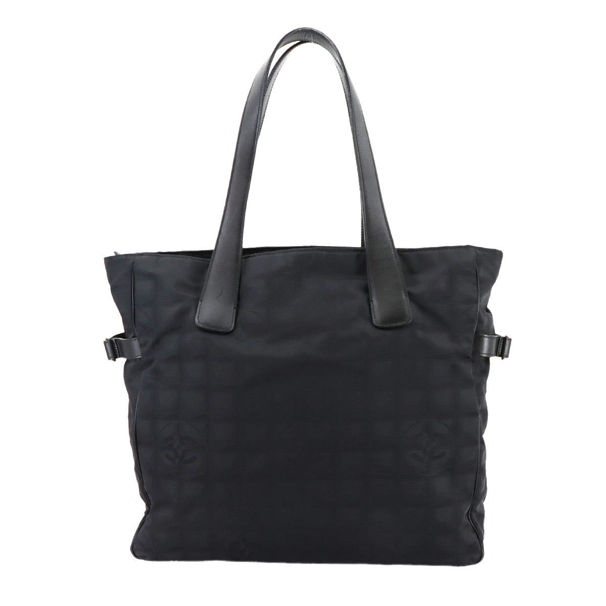 New Travel Line Tote GM Nylon Jacquard Leather Black A15825