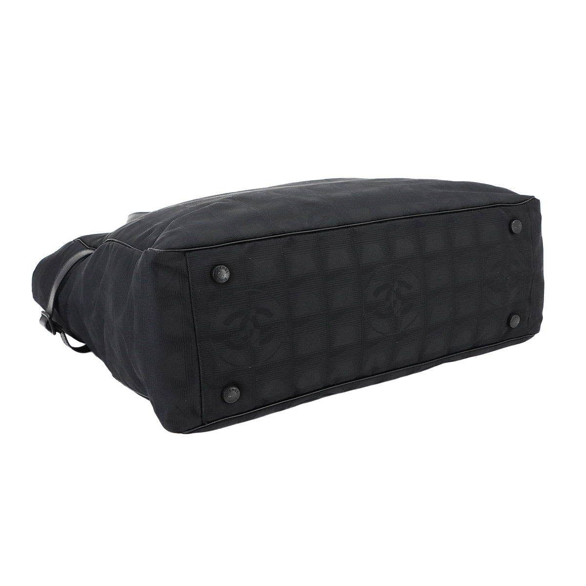 New Travel Line Tote GM Nylon Jacquard Leather Black A15825