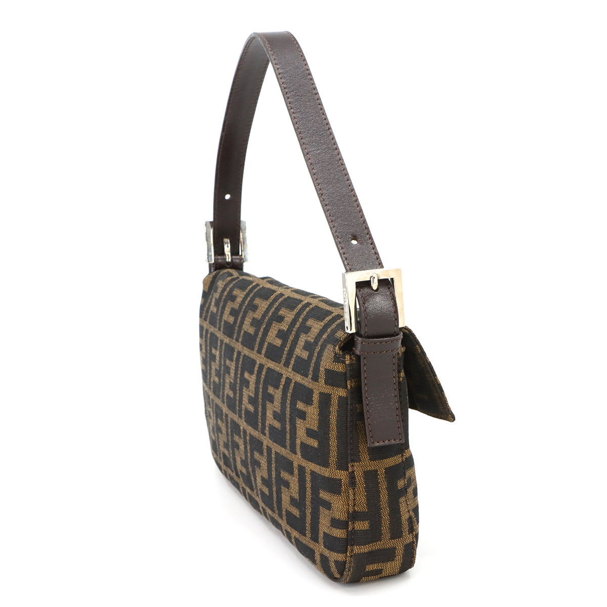 Zucca Mamma Baguette Shoulder Bag Canvas Leather Brown 26424