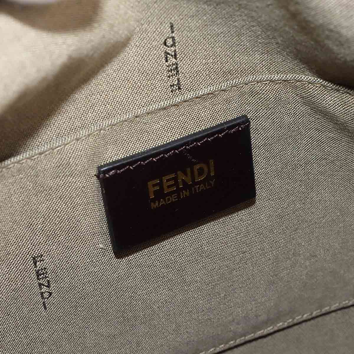 Zucchino Shoulder Bag PVC Leather Brown 8BT206 Purse