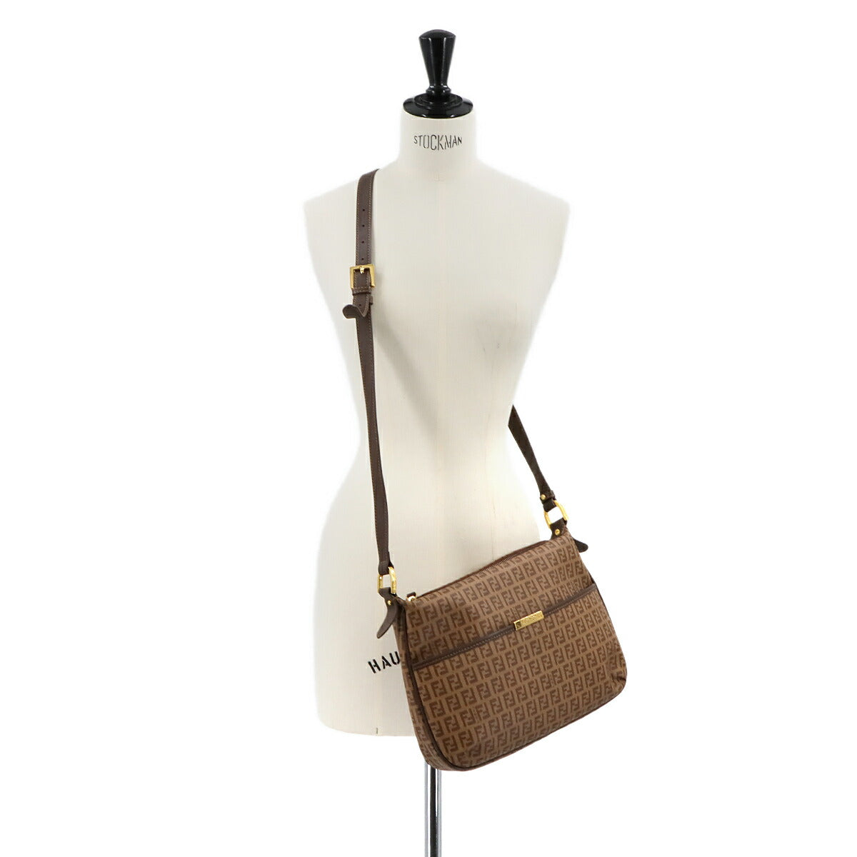 Zucchino Shoulder Bag PVC Leather Brown 8BT206 Purse