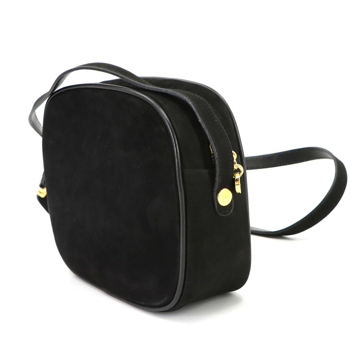 Vara Shoulder Bag Suede Leather Black