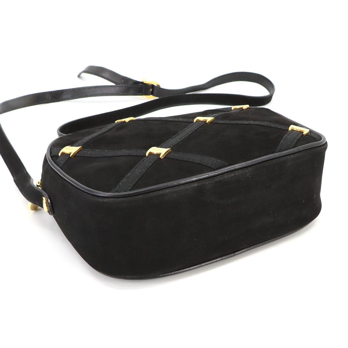 Vara Shoulder Bag Suede Leather Black