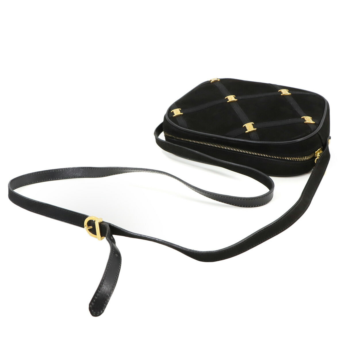 Vara Shoulder Bag Suede Leather Black