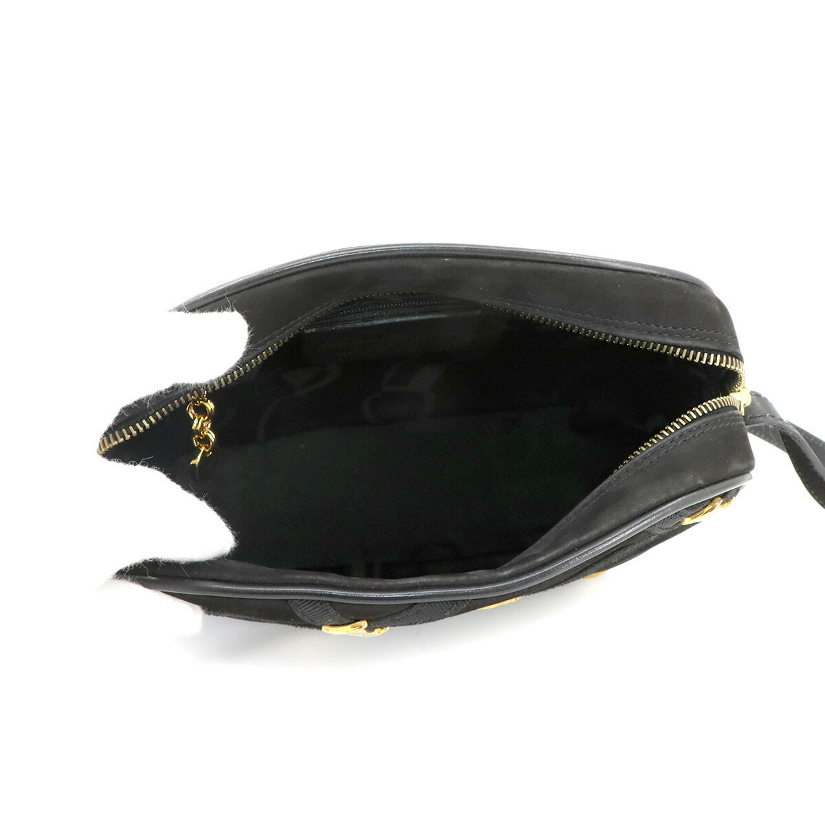 Vara Shoulder Bag Suede Leather Black