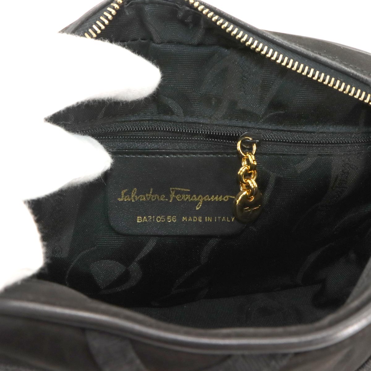 Vara Shoulder Bag Suede Leather Black