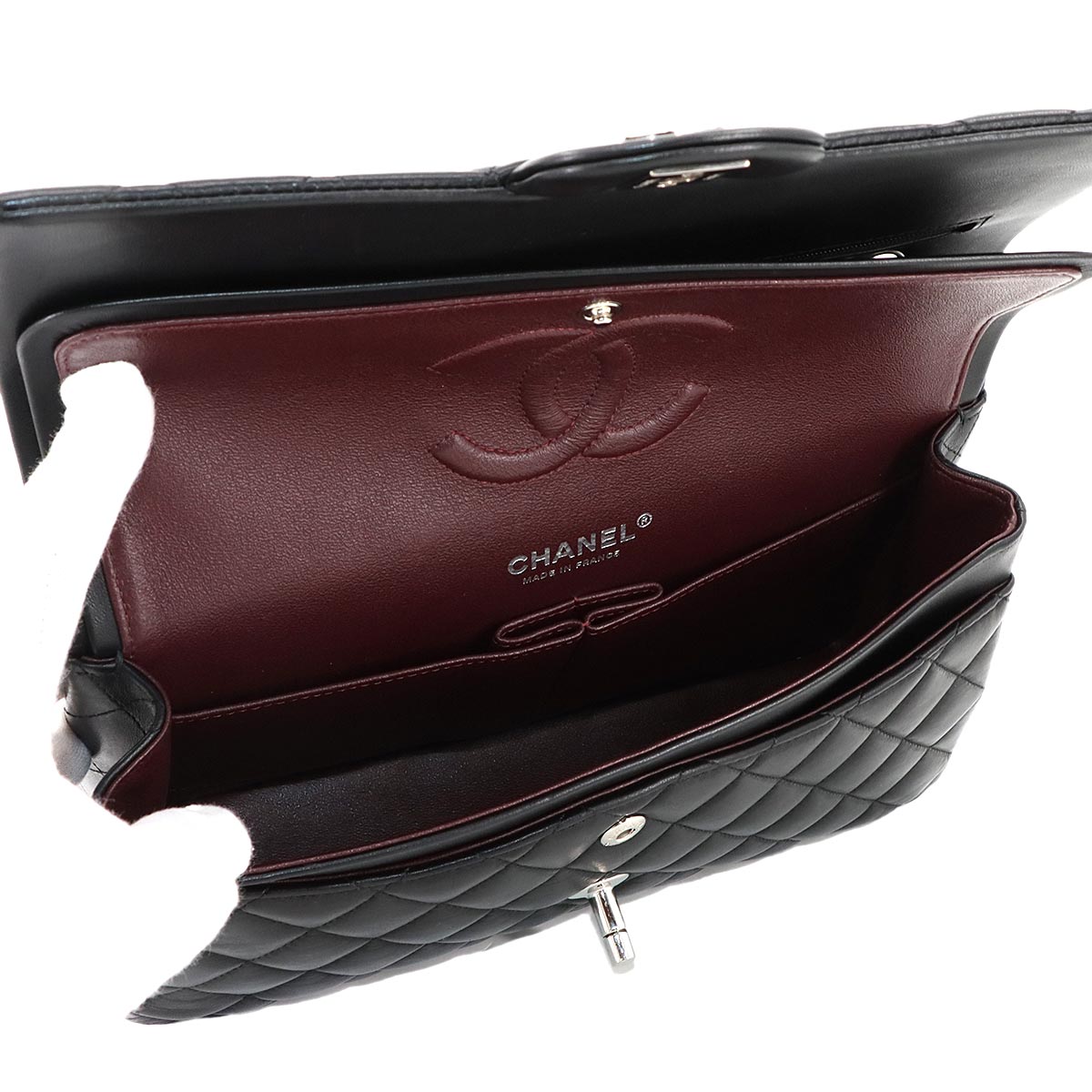 Matelasse 25 Chain Shoulder Bag Leather Black A01112 11.12