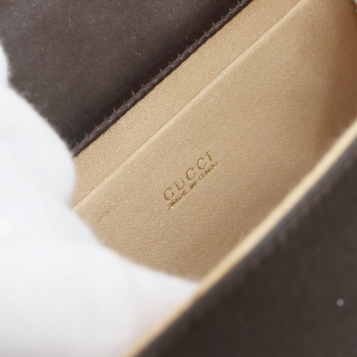 Shoulder Bag Satin Brown Vintage Old Gucci Purse