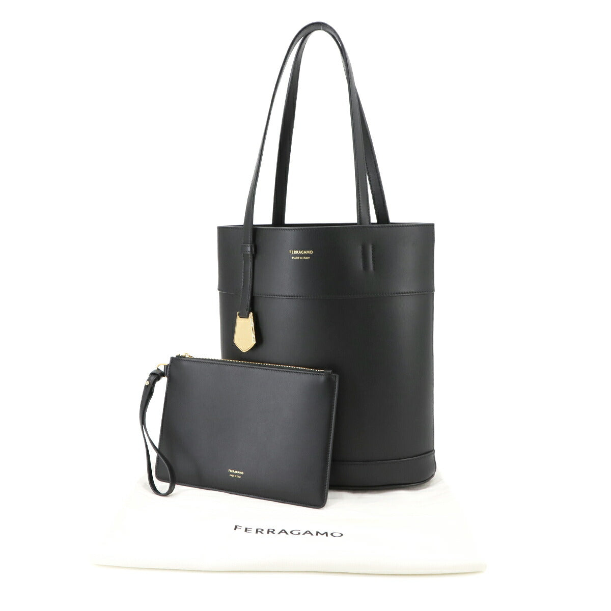 Tote Bag Leather Nero 217533 Black Purse