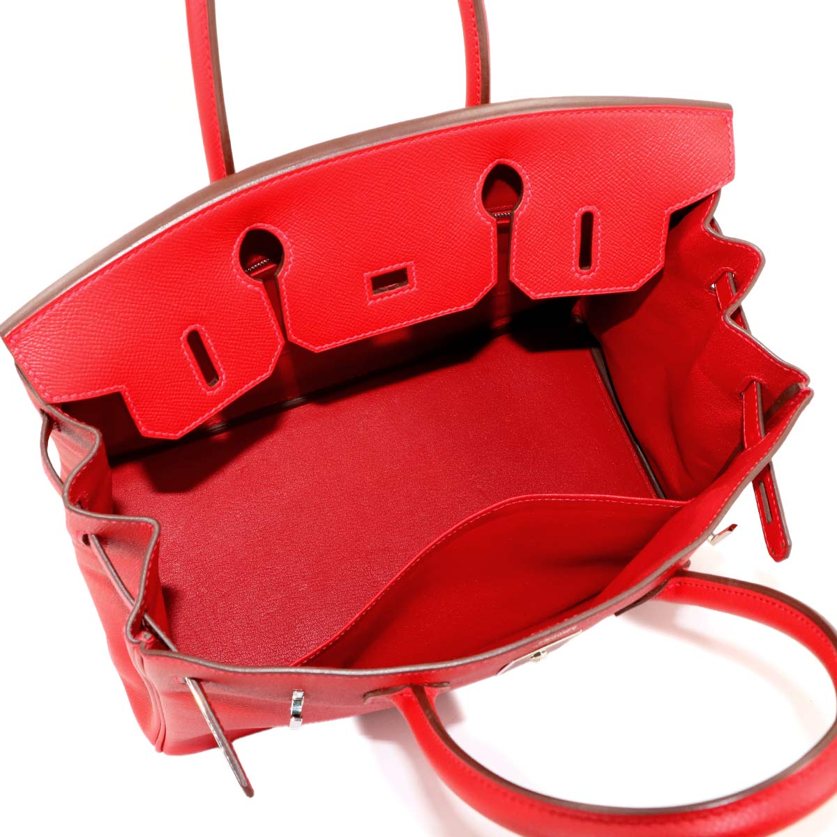 Birkin 30 Veau Epsom Rouge Casaque Hand Bag Purse