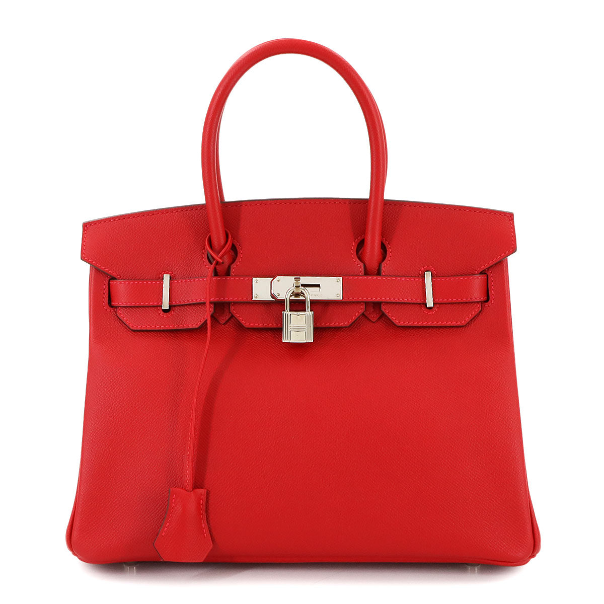 Birkin 30 Veau Epsom Rouge Casaque Hand Bag Purse