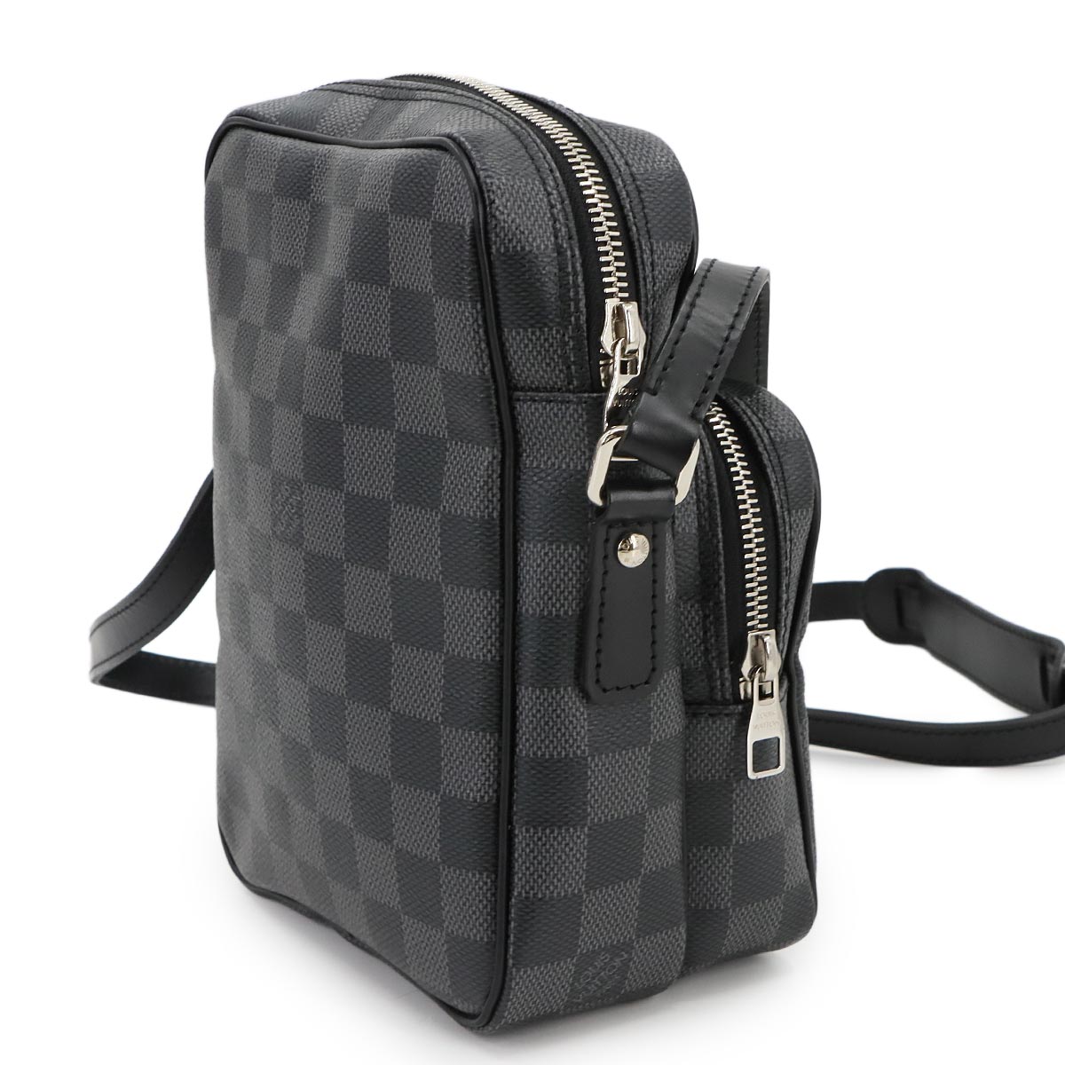 Damier Graphite Rem Shoulder Bag Black Gray N41446 Purse