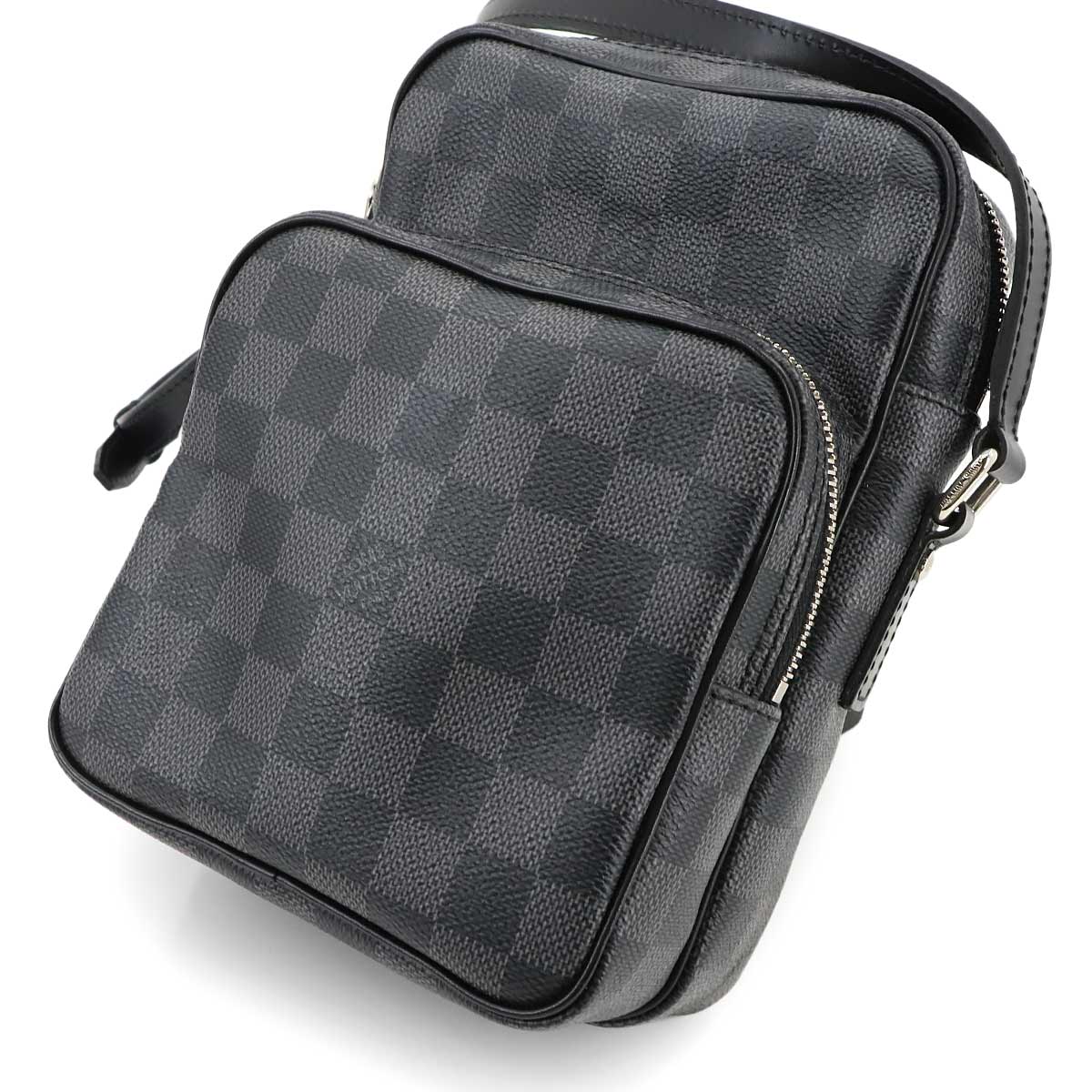 Damier Graphite Rem Shoulder Bag Black Gray N41446 Purse
