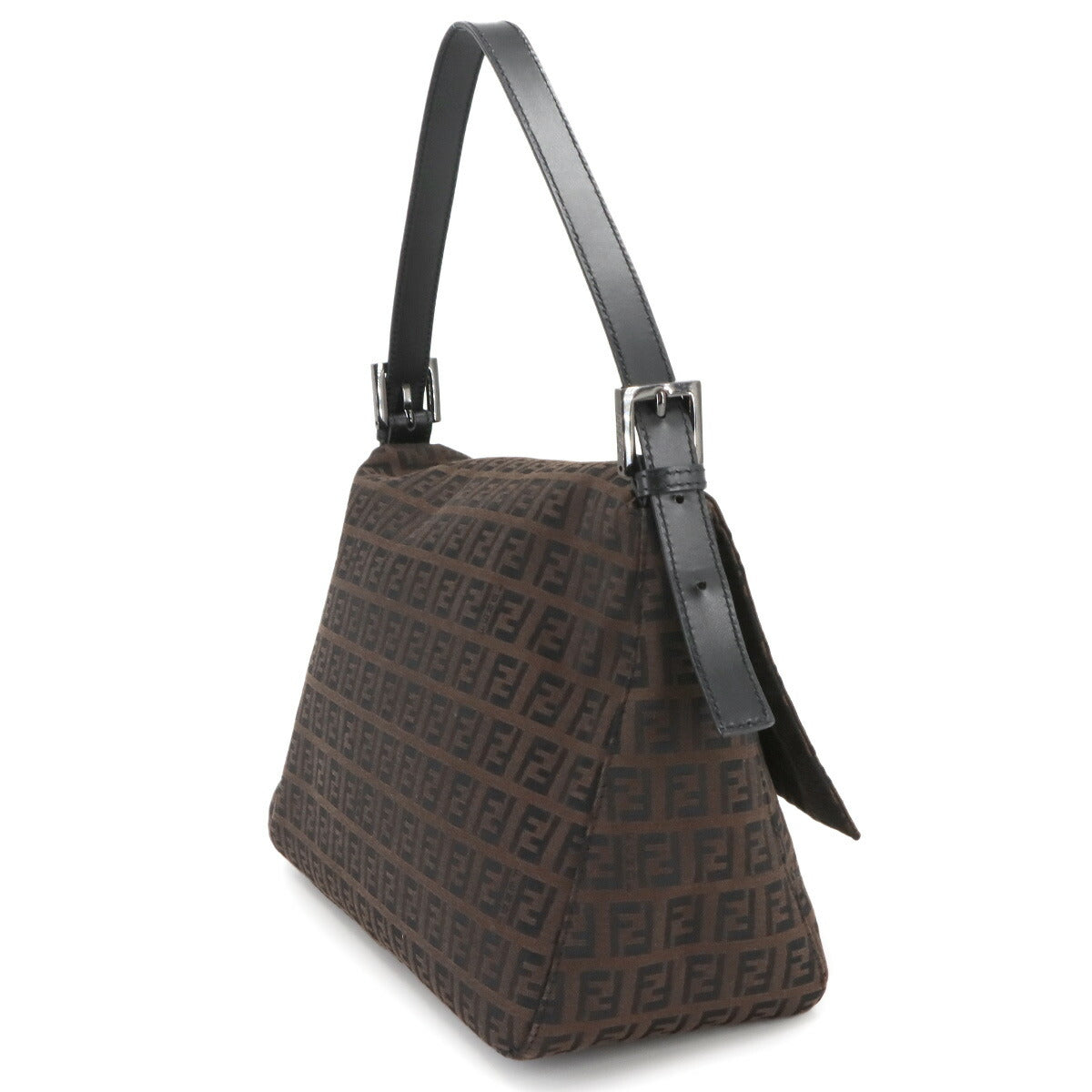 Zucchino Mamma Baguette Shoulder Bag Canvas Brown Black 8BR001