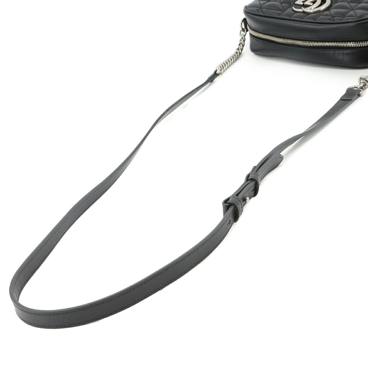 GG Marmont Chain Shoulder Bag Leather Black 447632 Purse
