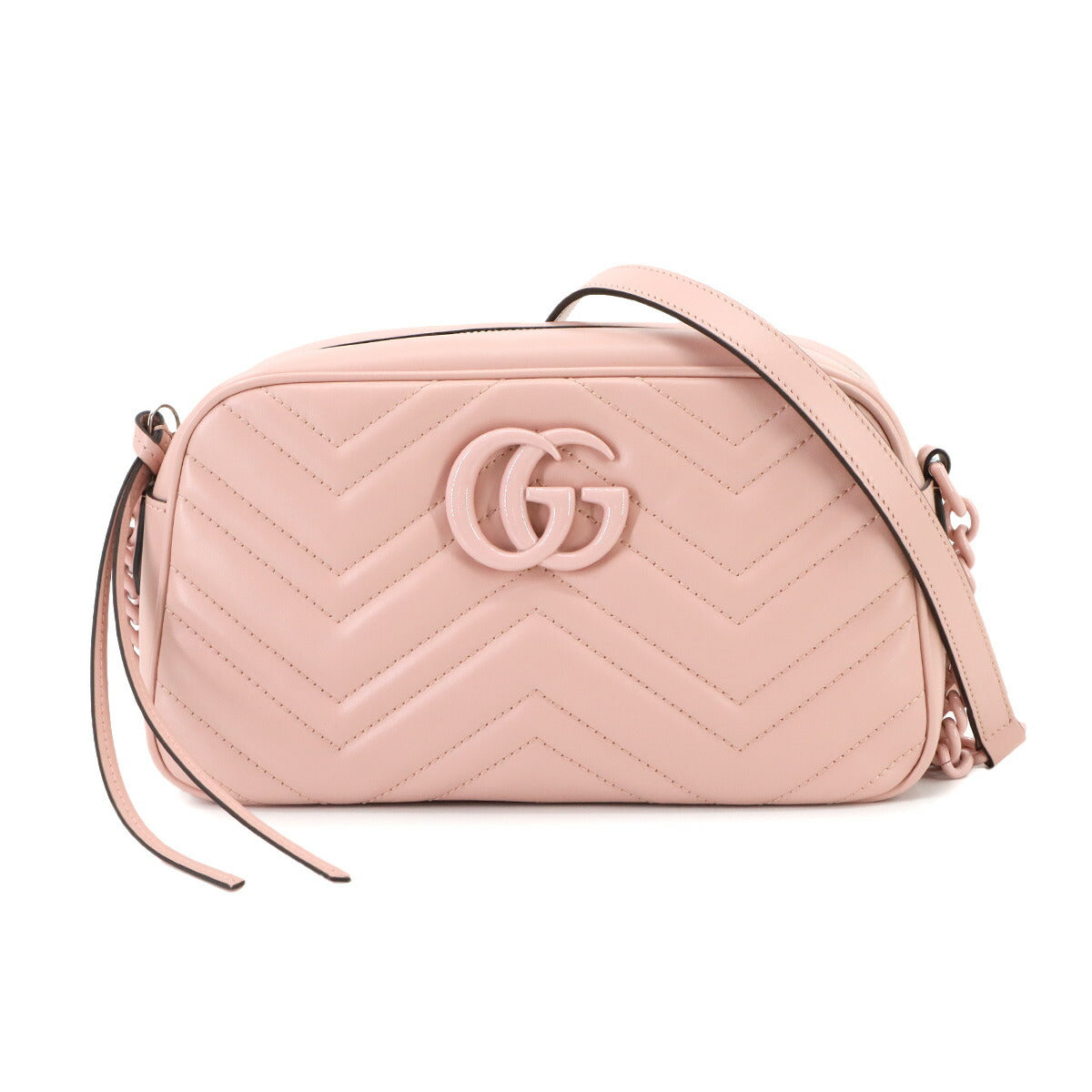 GG Marmont Quilting Small Chain Shoulder Bag Leather Pink 447632