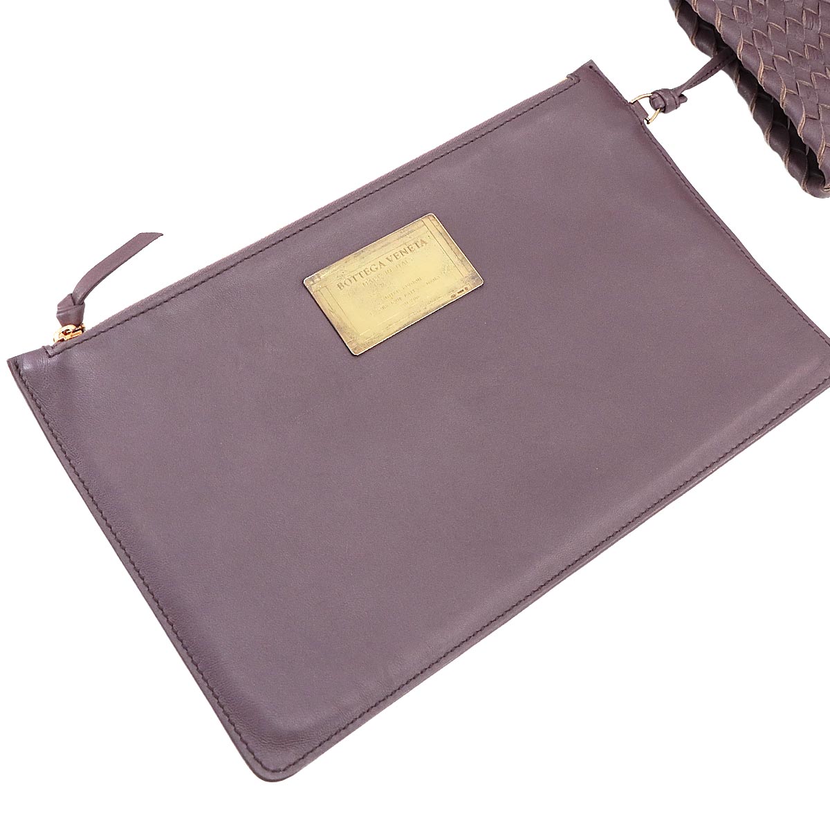 Intrecciato Cabat MM Tote Bag Leather Purple 115664