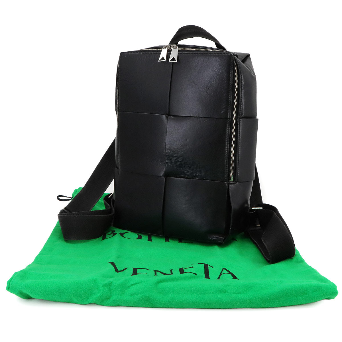 Intrecciato Arco Backpack Leather Black 737324