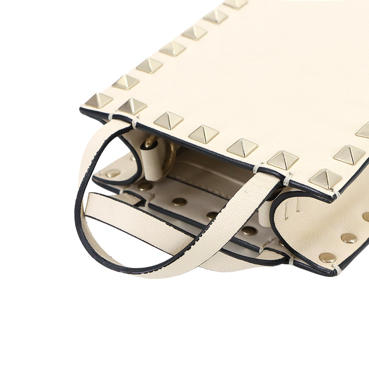 Rock Studs 2way Hand Shoulder Bag White Purse