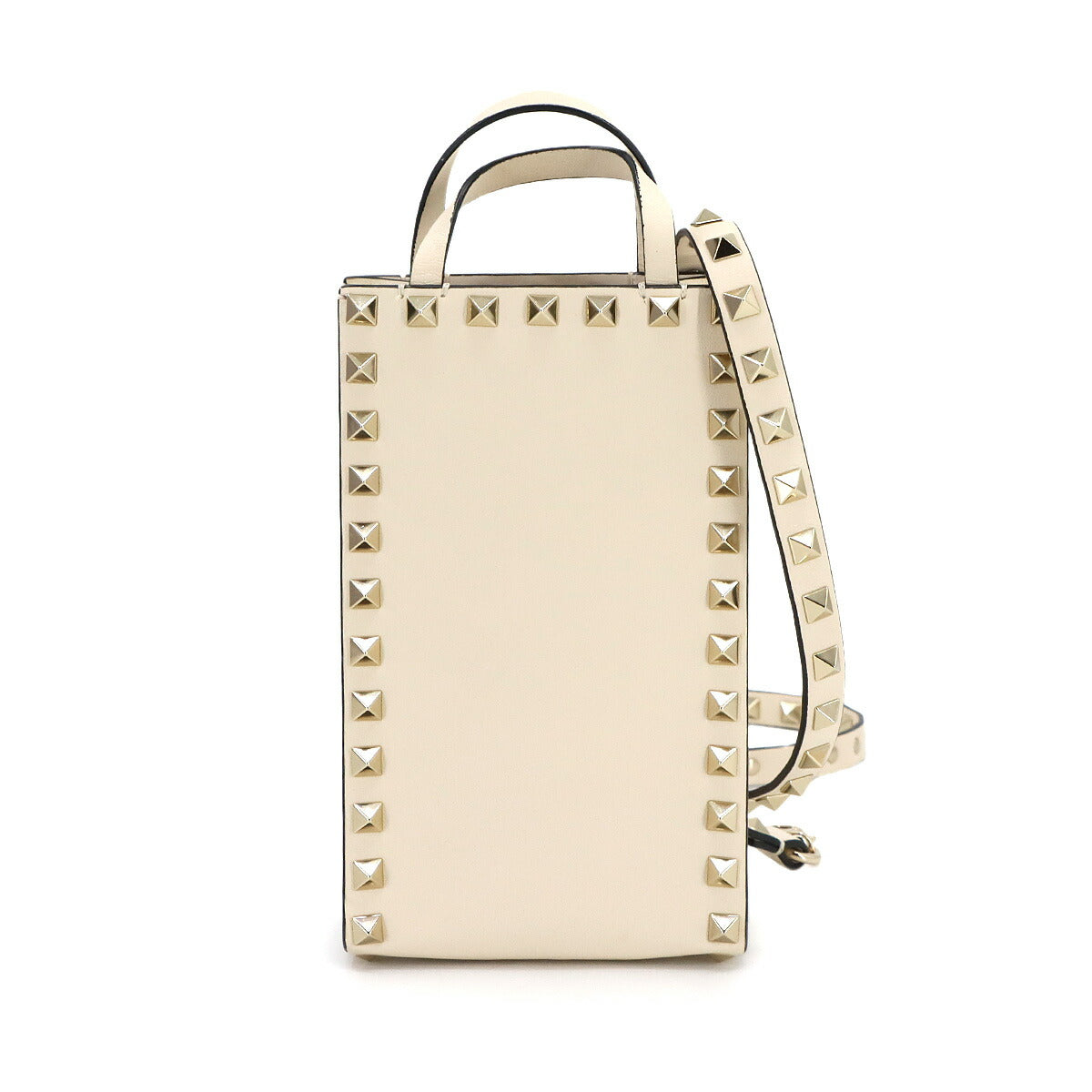 Rock Studs 2way Hand Shoulder Bag White Purse