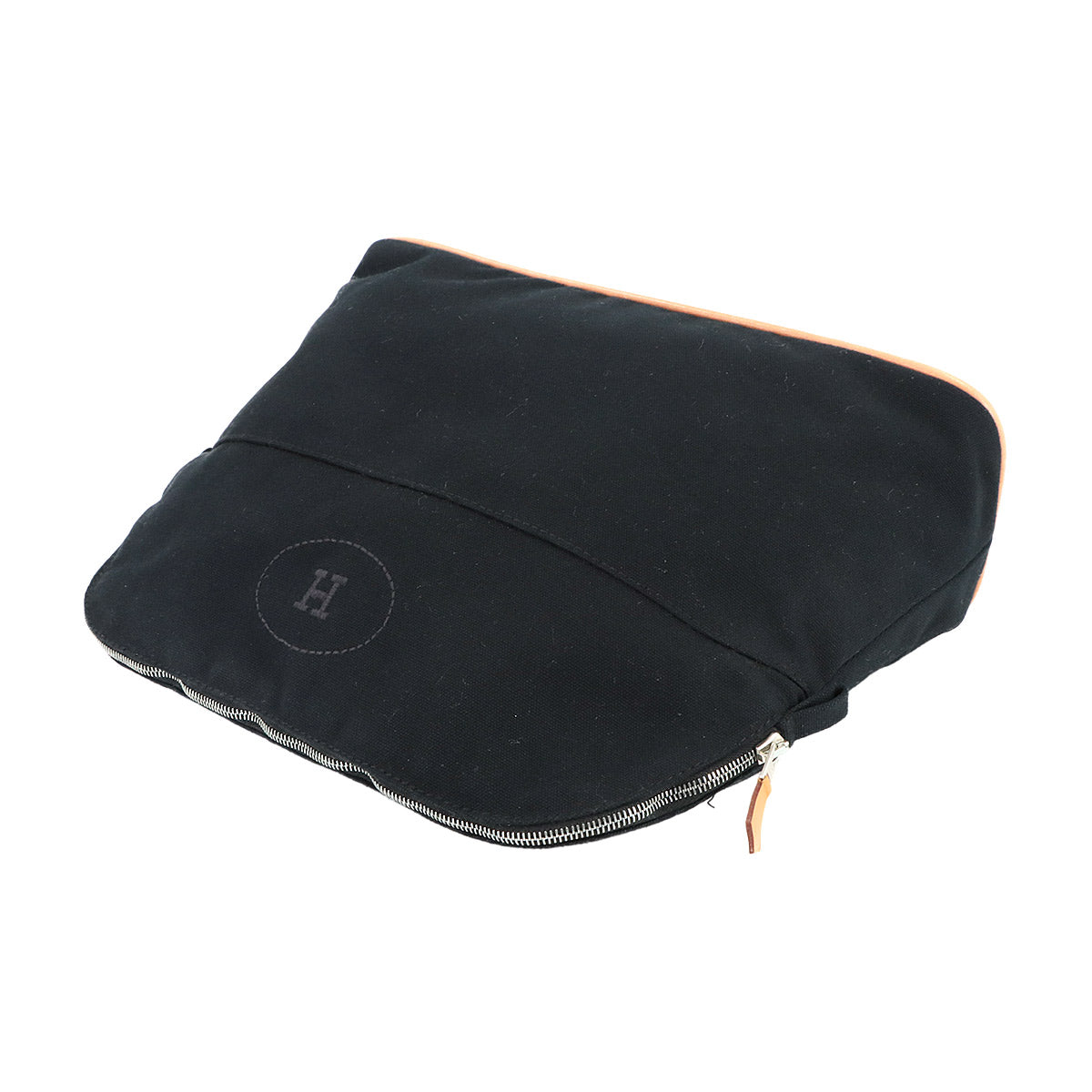 Bolide Pouch GM Cotton Canvas Leather Black Purse
