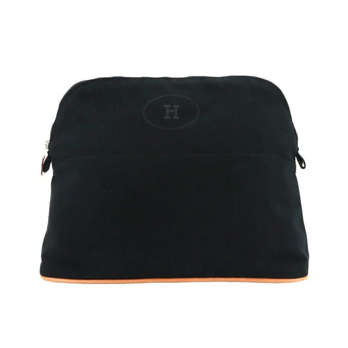 Bolide Pouch GM Cotton Canvas Leather Black Purse