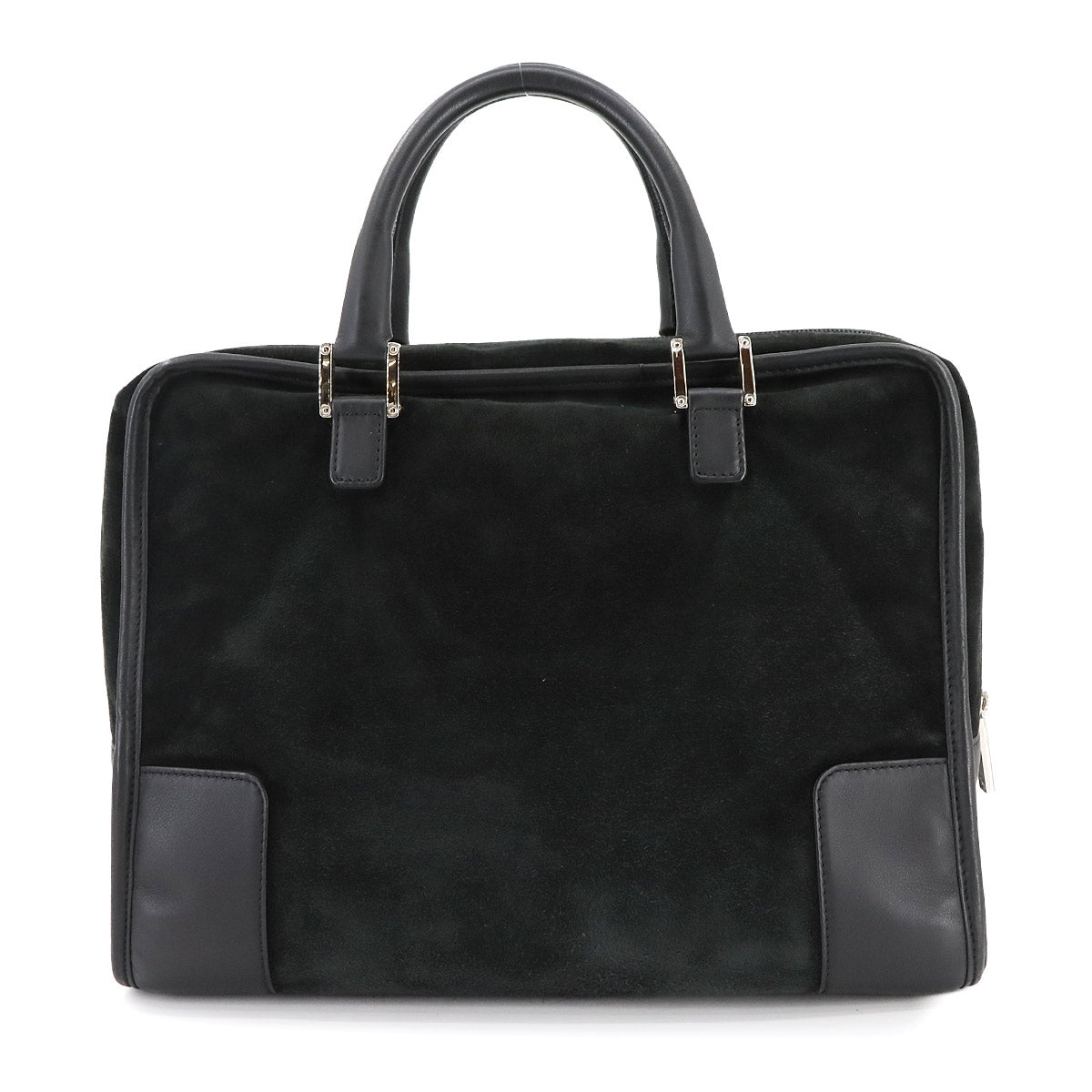 Amazona 32 Hand Bag Suede Leather Black Purse