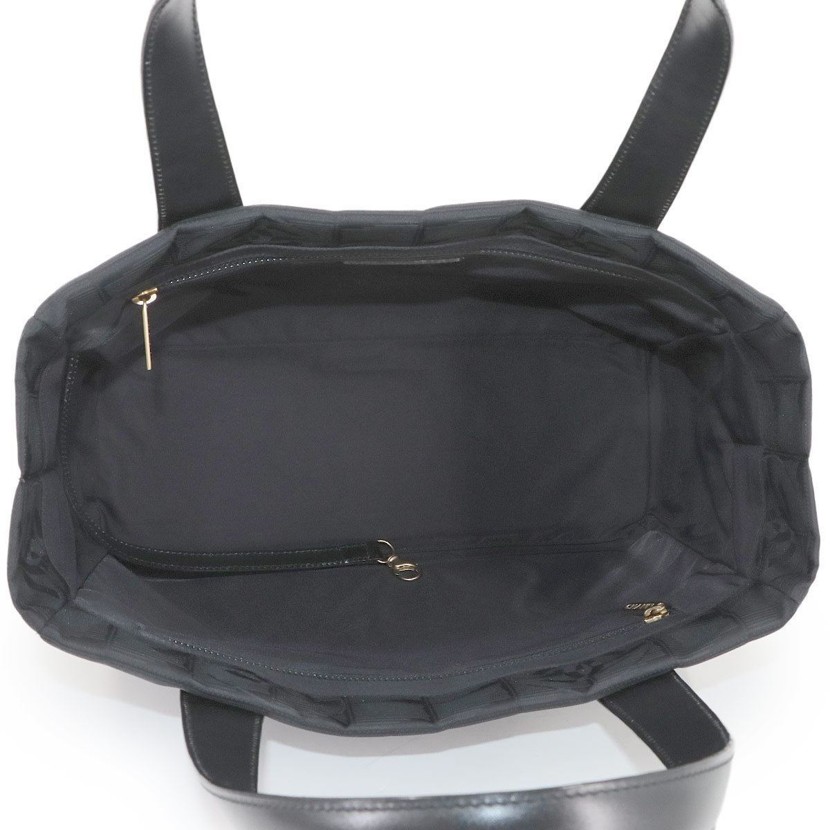 CHANEL New Travel Line Tote PM Bag Nylon Jacquard Leather Black A20457