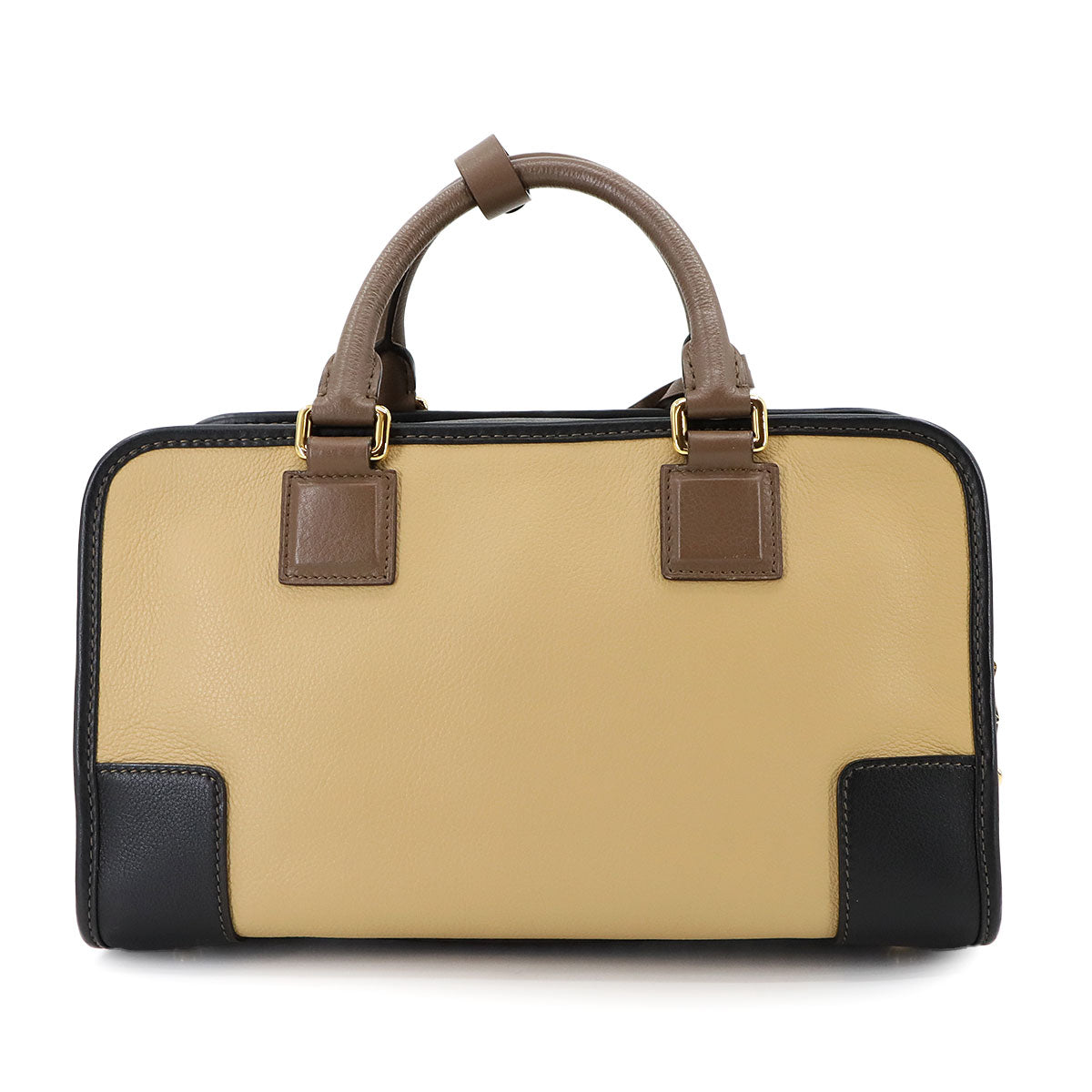 Amazona 28 Hand Bag Leather Beige Brown Black 352.69.LA03