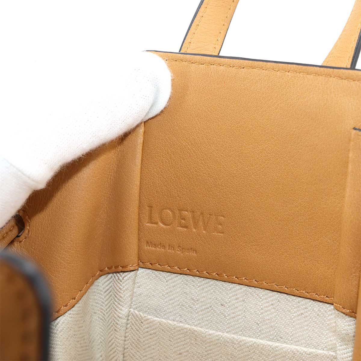 Hammock Drawstring Mini Hand Shoulder Bag Leather Light Brown