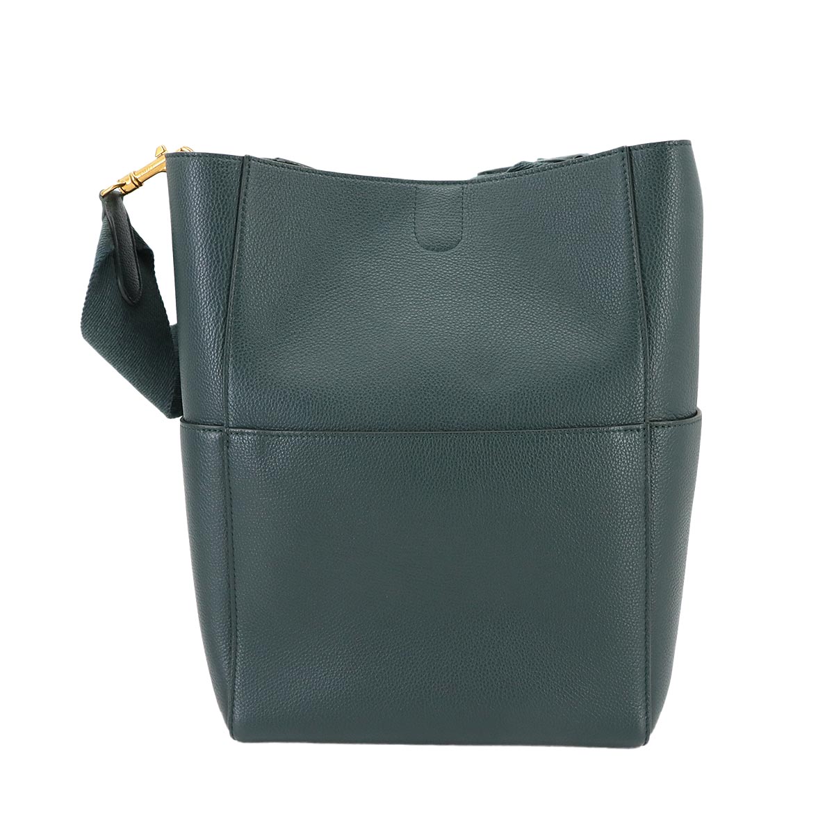 Sangle Bucket Shoulder Bag Leather Amazone 189593AH4 Purse