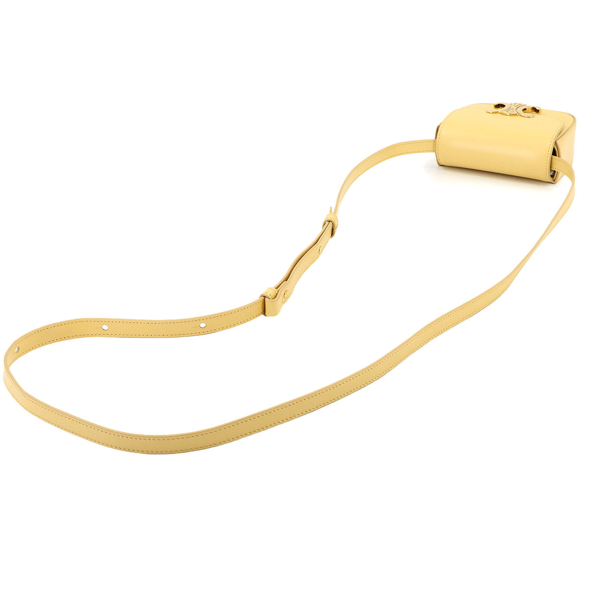 Triomphe Claude Mini Shoulder Bag Leather Yellow 10I513DPV