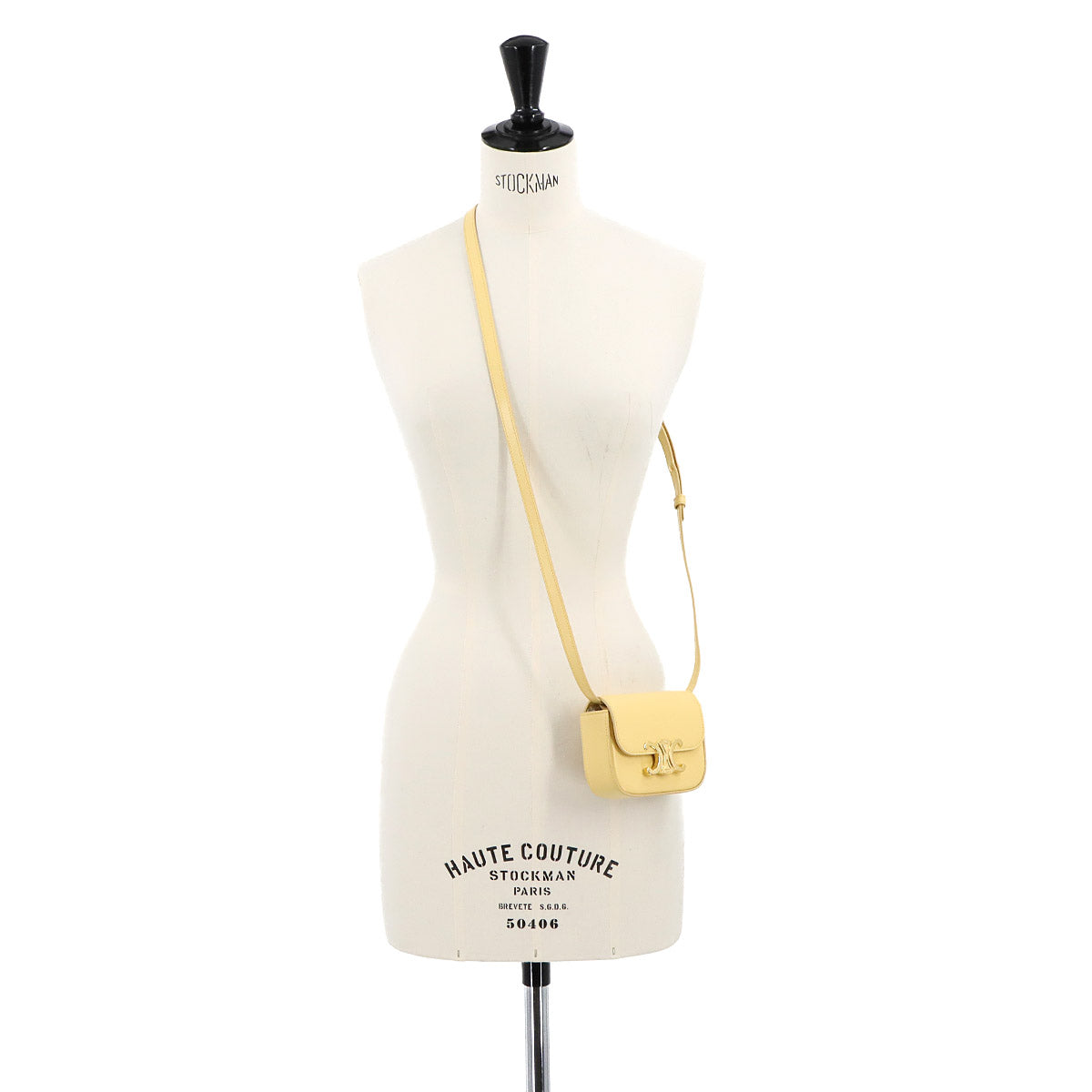 Triomphe Claude Mini Shoulder Bag Leather Yellow 10I513DPV