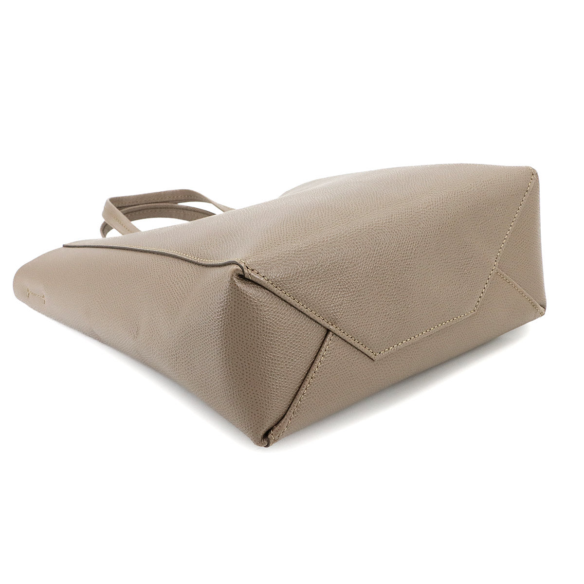 Small Vertical Cabas Tote Shoulder Bag Leather Taupe 176183