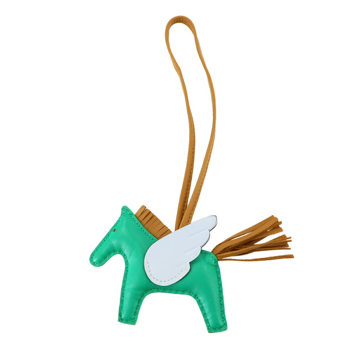 Rodeo Pegasus PM Bag Charm Agneau Milo Menthe Sesame Bleu Brumu