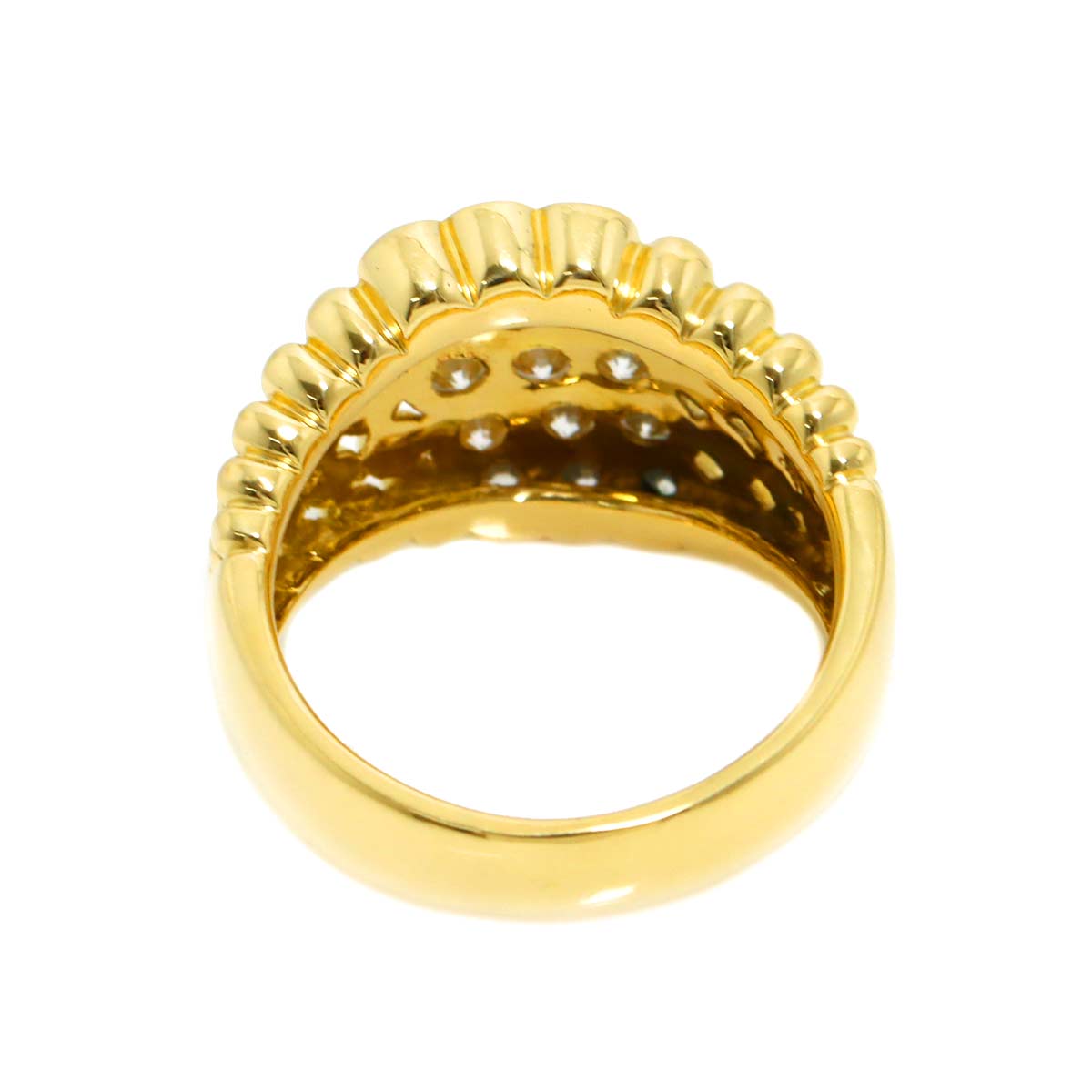 Diamond 1.00ct Ring 18K K18 YG Yellow Gold 750 size5.5-5.75(US)