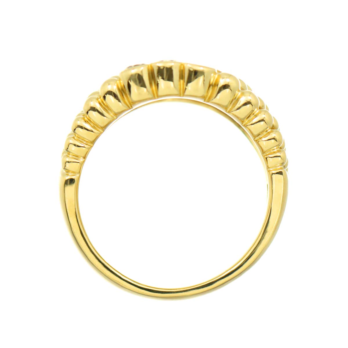Diamond 1.00ct Ring 18K K18 YG Yellow Gold 750 size5.5-5.75(US)