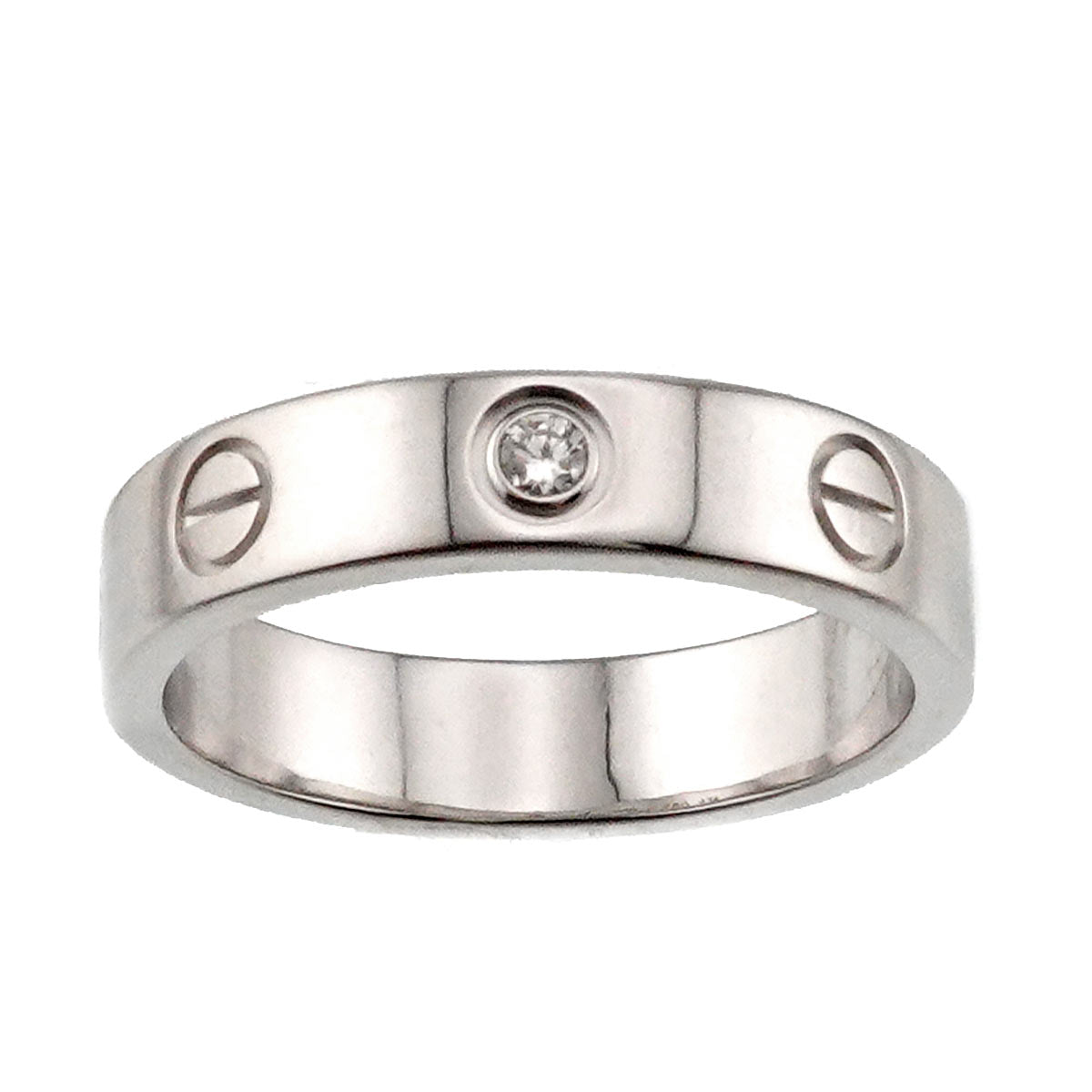 Cartier Mini Love Ring 18K White Gold 750 size49 4.75-5(US)