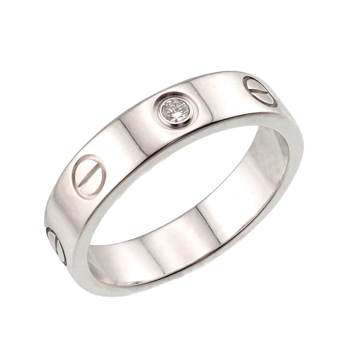 Cartier Mini Love Ring 18K White Gold 750 size49 4.75-5(US)