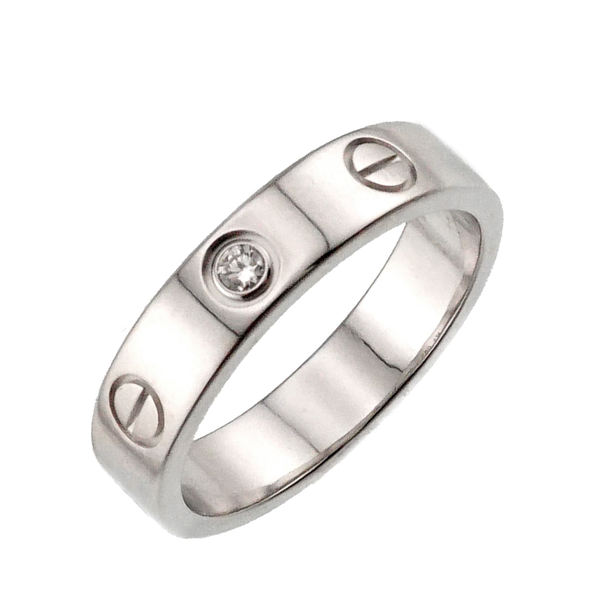 Cartier Mini Love Ring 18K White Gold 750 size49 4.75-5(US)