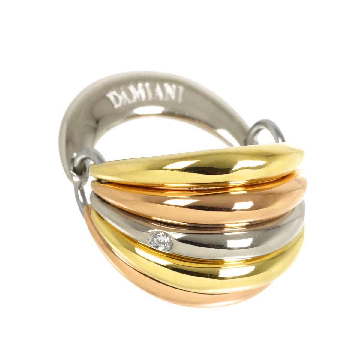 Diamond Ring 18K YG WG PG 750 size5.25-5.5(US)