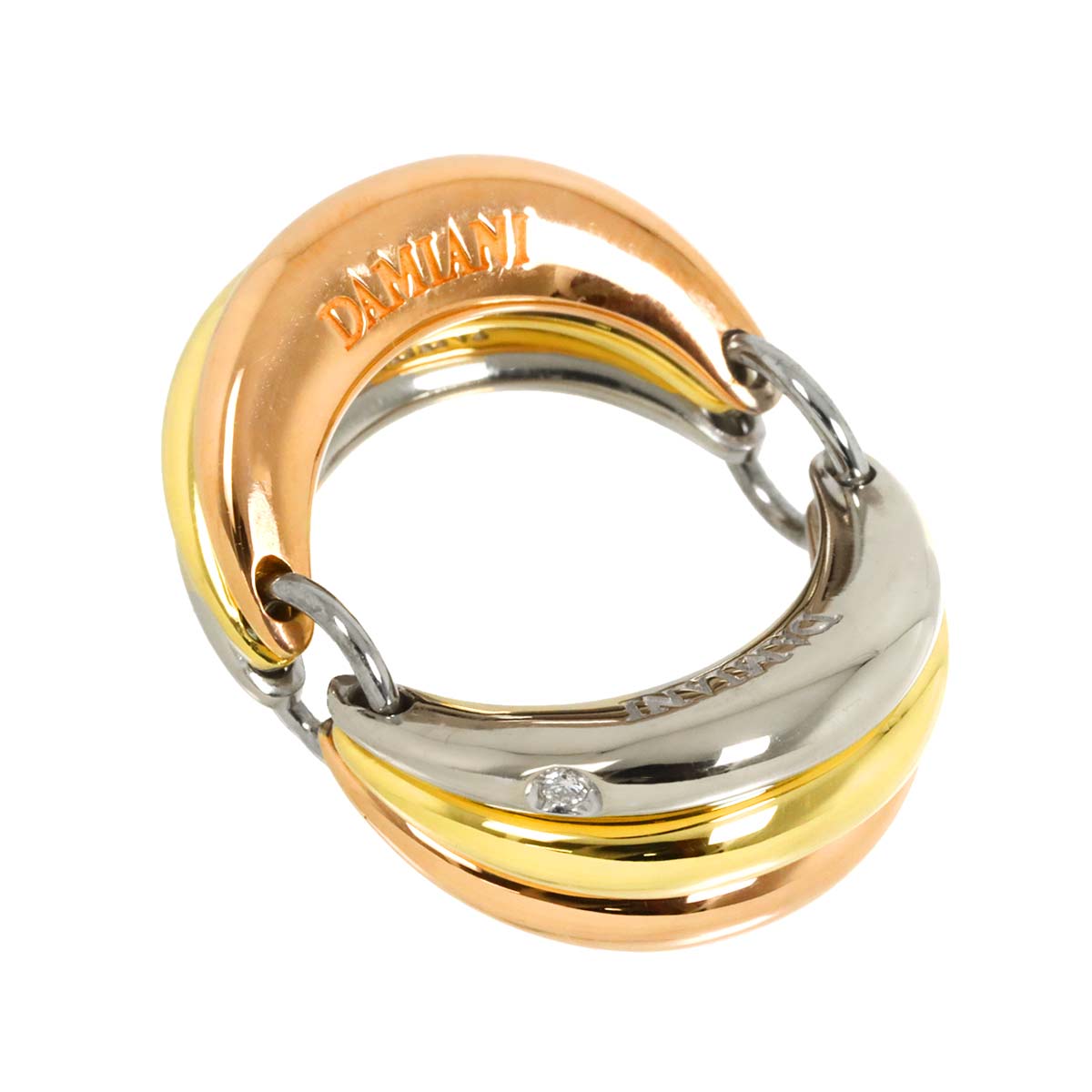 Diamond Ring 18K YG WG PG 750 size5.25-5.5(US)