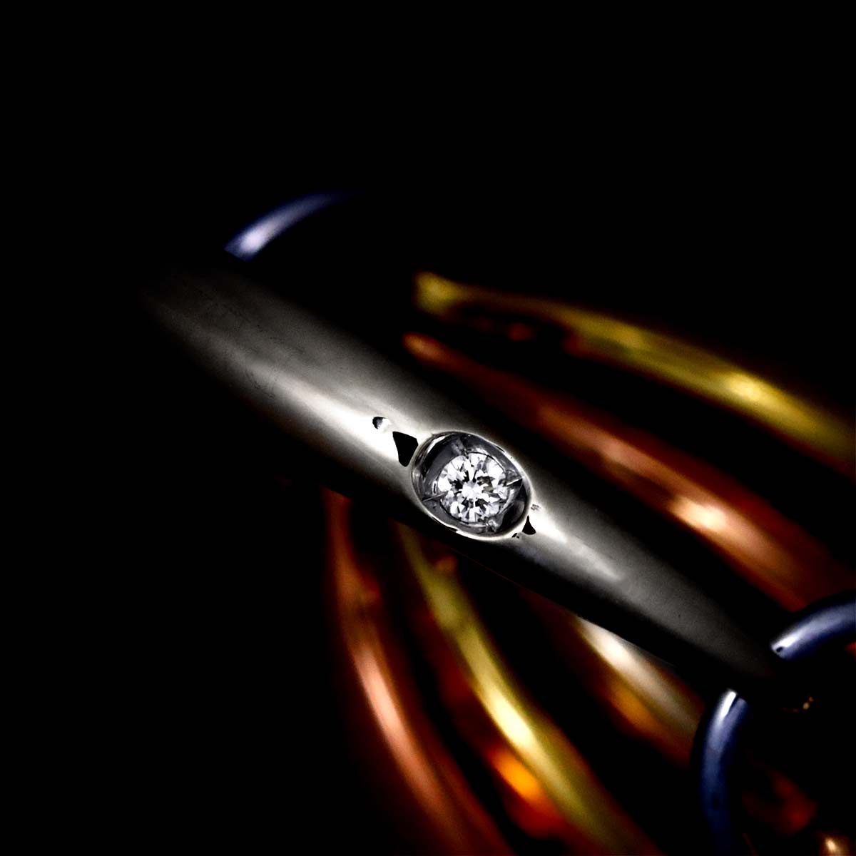 Diamond Ring 18K YG WG PG 750 size5.25-5.5(US)