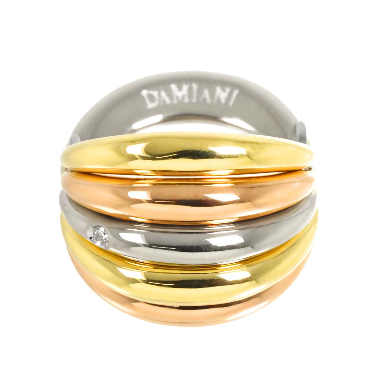 Diamond Ring 18K YG WG PG 750 size5.25-5.5(US)